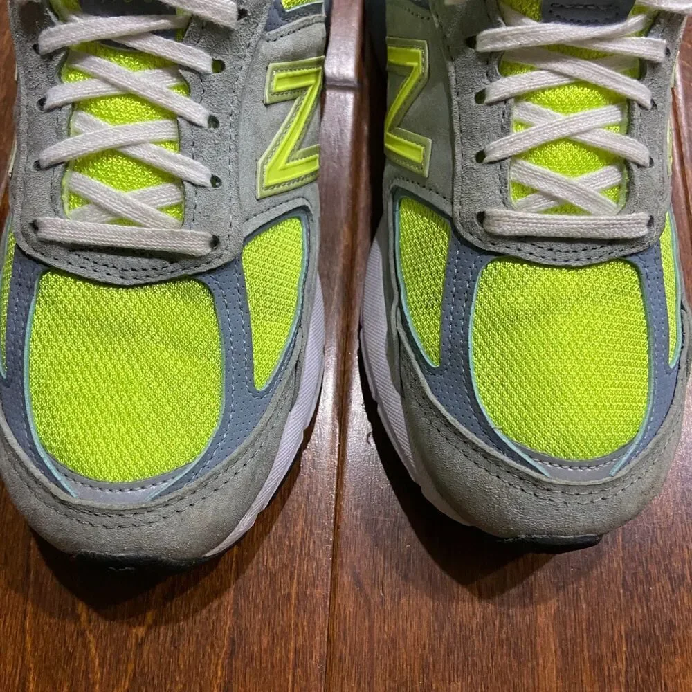 New Balance 990v5 Mi USA Gray Hi Lite Green W990GH5 Women's Sneakers 7.5 - Picture 5 of 9